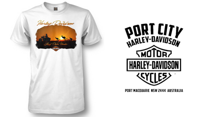 Harley-Davidson Sunset Ride Australia T-Shirt, White