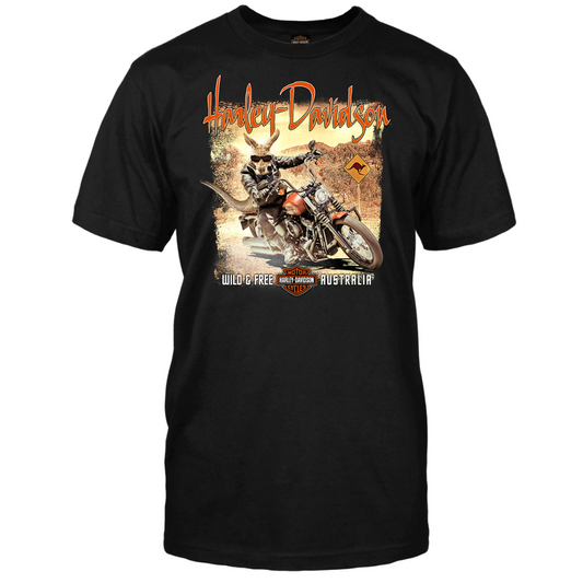 Australiana Harley-Davidson Biker Kangaroo T-Shirt_30298833