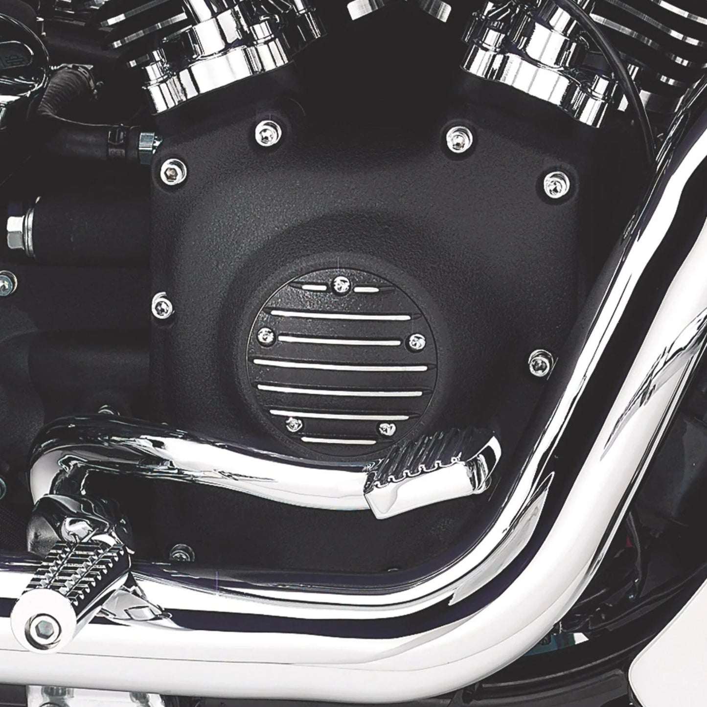 Harley-Davidson Black Fin Timer Cover - 32677-01