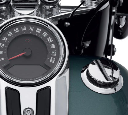 Harley-Davidson Flush Mount Fuel Cap, Chrome - 61100211, '22 LATER MULTI-FIT*