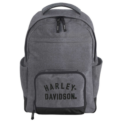 Harley-Davidson Rugged Twill Water-Resistant Polyester Backpack - Grey
