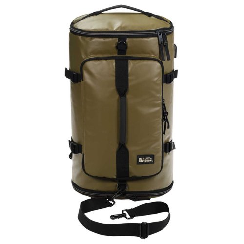 Harley-Davidson Water-Resistant Travel Hybrid Duffel Bag/Backpack - Khaki