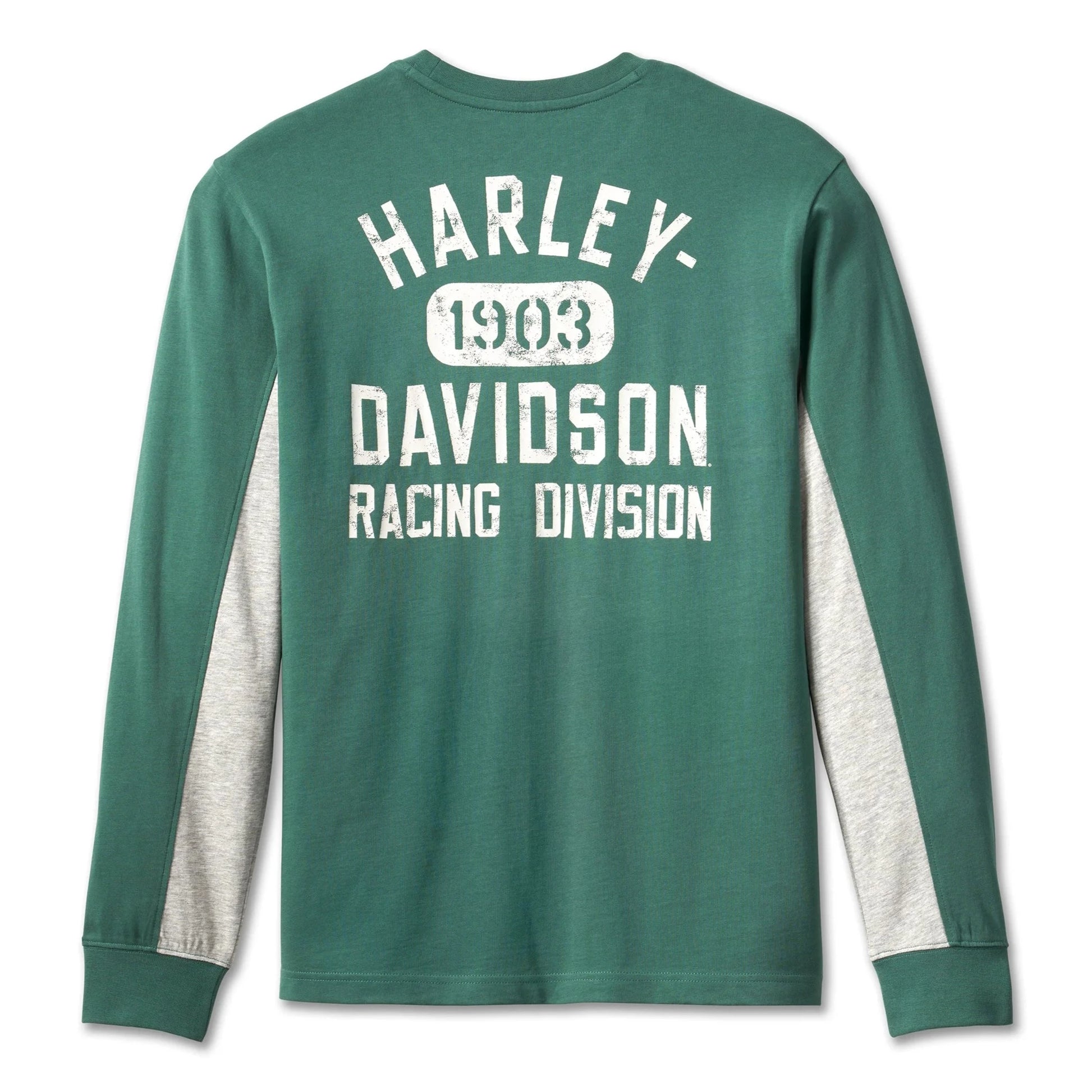 Harley-Davidson Men's Racing Bar & Shield Tee - Colorblocked (green)