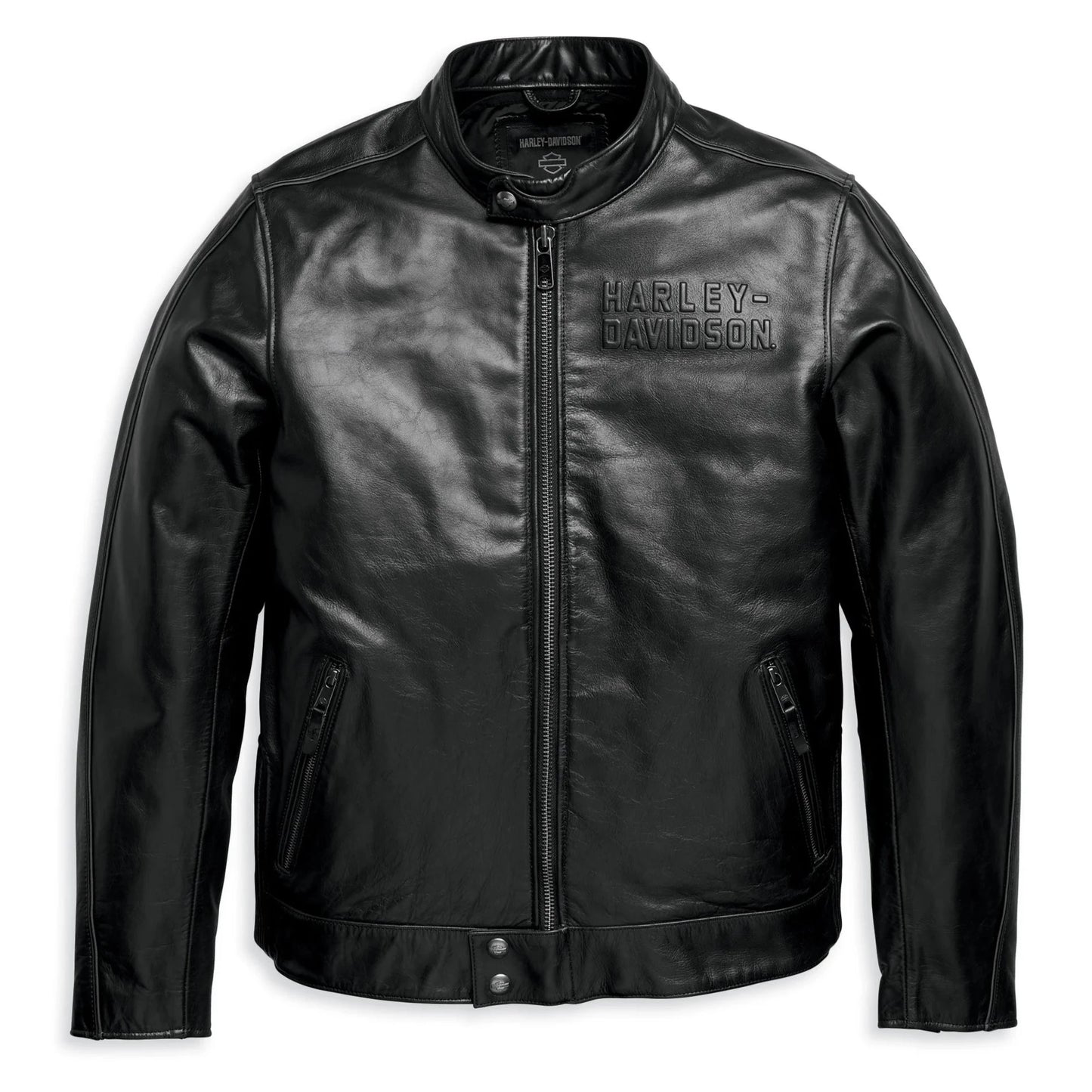 Harley-Davidson Men's Enodia Leather Riding Jacket - 97000-23VM (front)