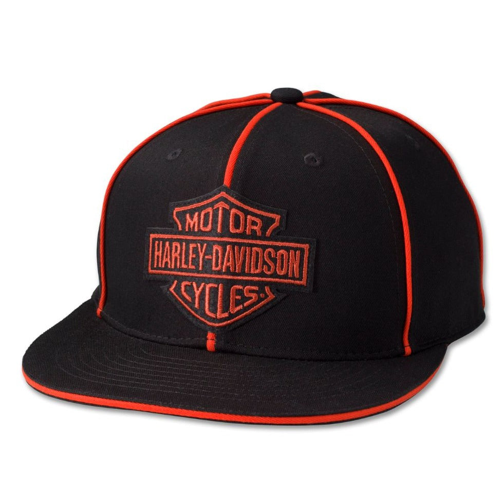 Harley-Davidson Bar & Shield Contrasting Fitted Hat, Black, 97743-23VM (front)