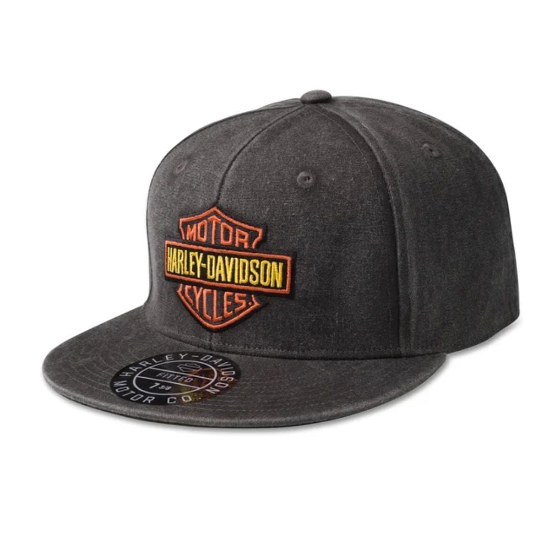 Harley-Davidson Bar & Shield Washed Fitted Hat, Black
