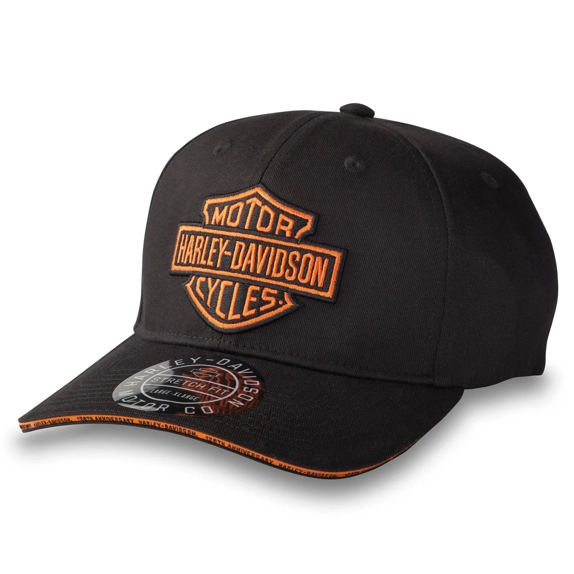 Harley-Davidson Men's 120th Anniversary Bar & Shield Cap/Hat, Black, 97797-23VM (front)