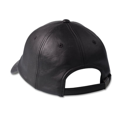 Harley-Davidson Women's Bar & Shield Black Leather Baseball Cap