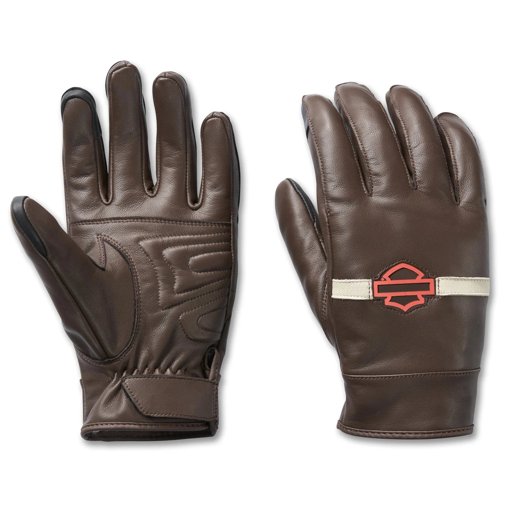 Harley-Davidson Men's Victory Lane Leather Gloves - Java - 98104-23VM