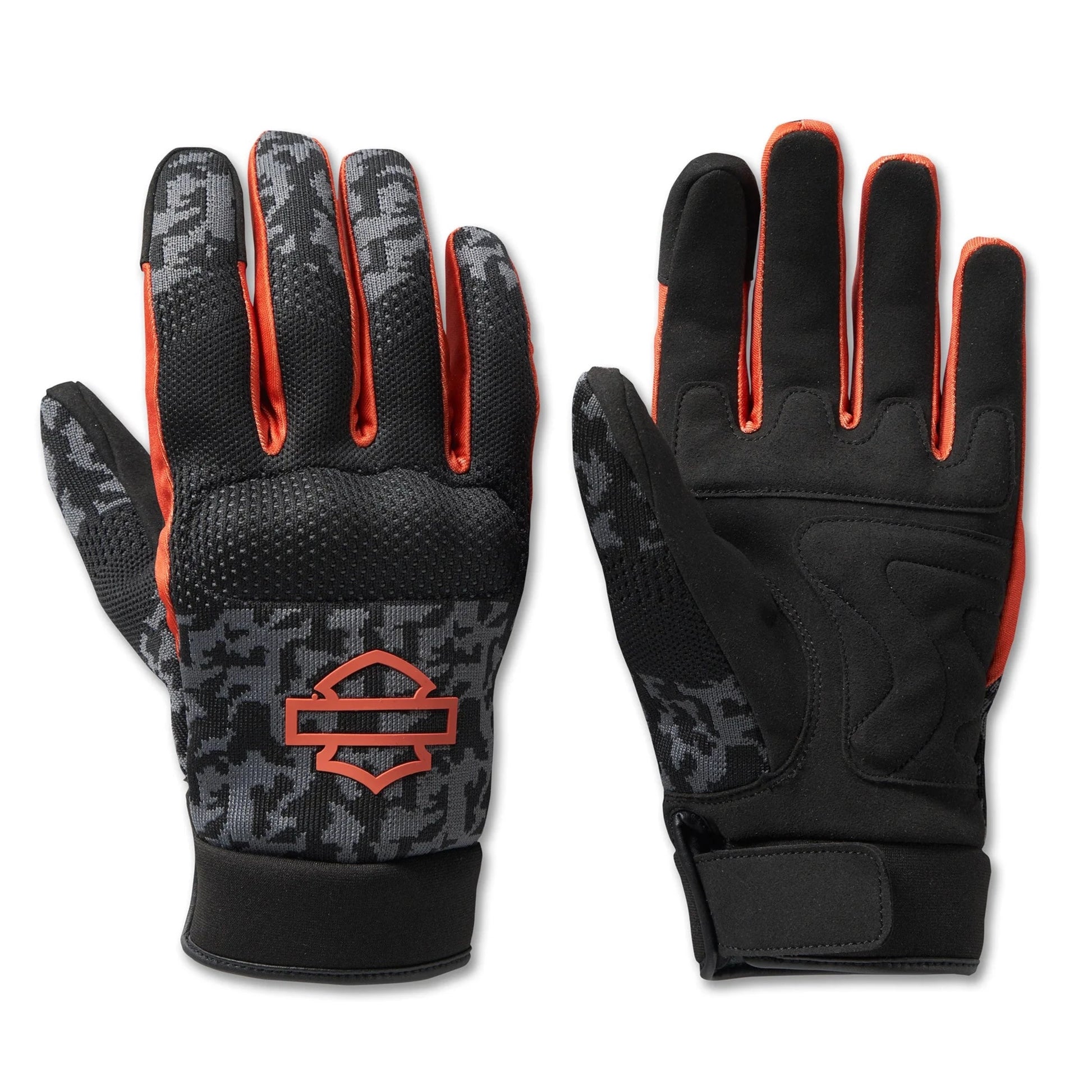 Harley-Davidson Men's Dyna Knit Mesh Gloves - Camo - Asphalt - 98135-23VM