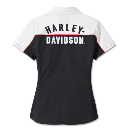 arley-Davidson Women's Elemental Zip Front Shirt, 99024-23VW (back)