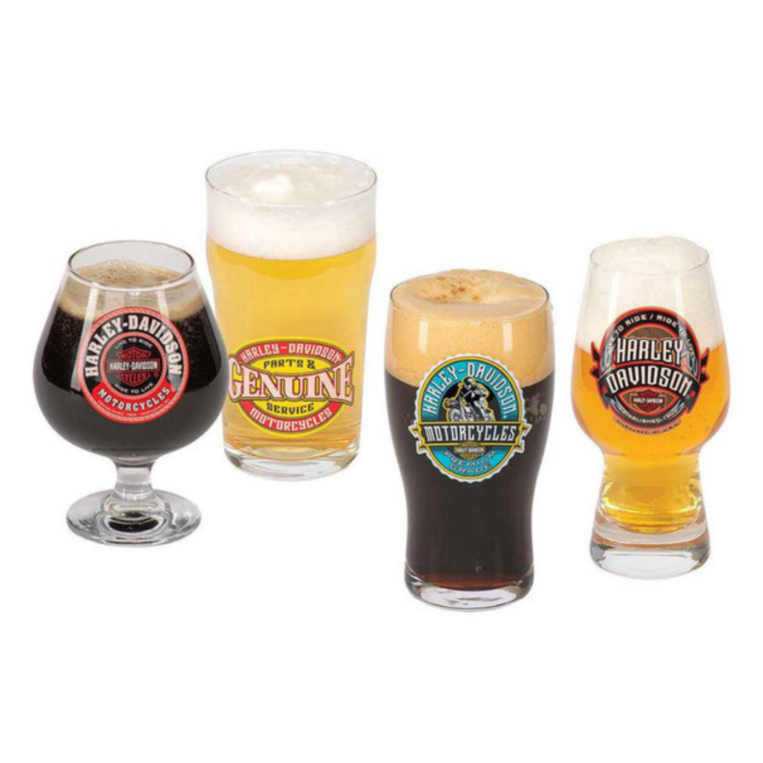 Harley-Davidson Label Craft Beer Glass Set - Set of 4