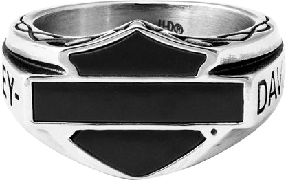 Harley-Davidson Black Celtic Signet Ring