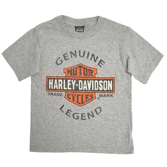 Harley-Davidson® Boys' Genuine Legend Toddler T-Shirt | Long Bar & Shield® | Short Sleeves