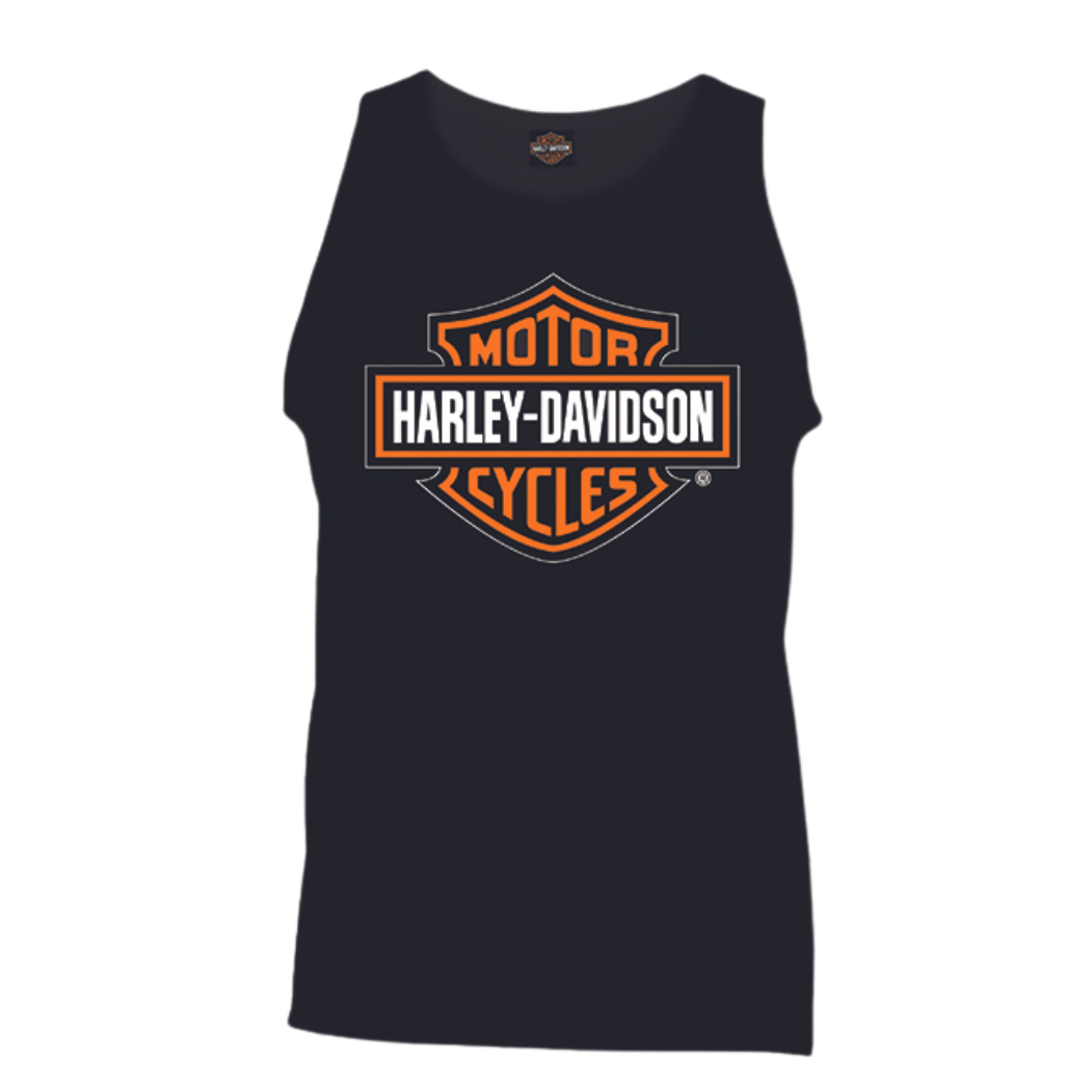Men's Harley-Davidson Singlet. Black Bar & Shield S-3XL. Australia-wide ...