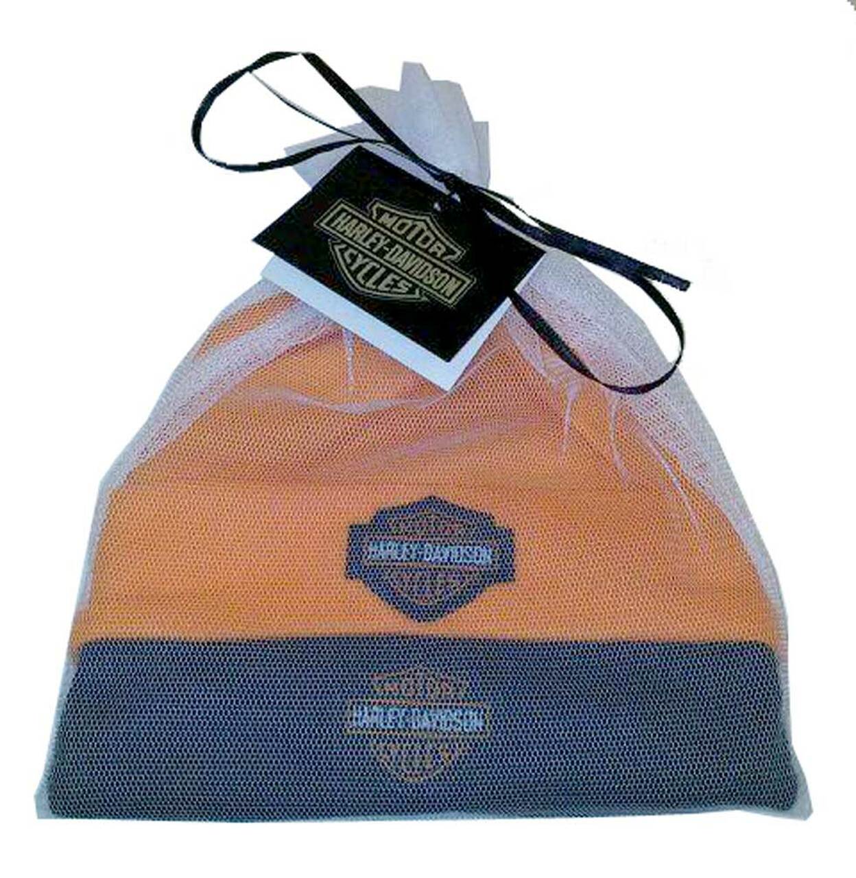 Harley-Davidson® Baby Boy's Infant 2-Pack Gift Set, Black/Orange, 3050044. (NEW)
