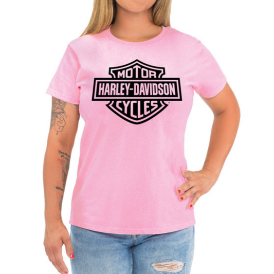 Harley-Davidson Women's Pink Bar & Shield T-Shirt, 40290938  (front)