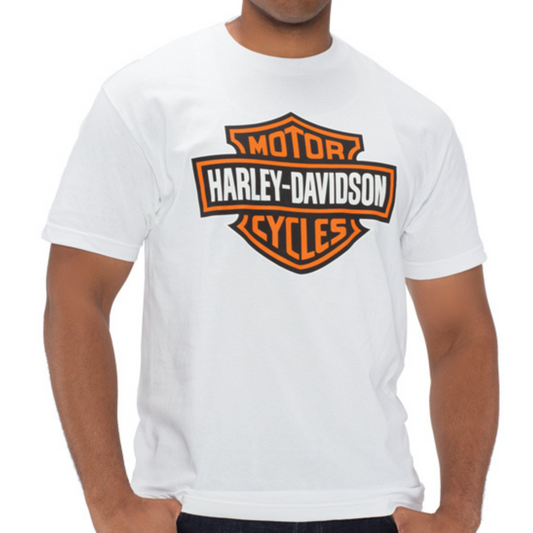 Harley-Davidson X Port City H-D Men's White Bar & Shield T-Shirt, 40290913