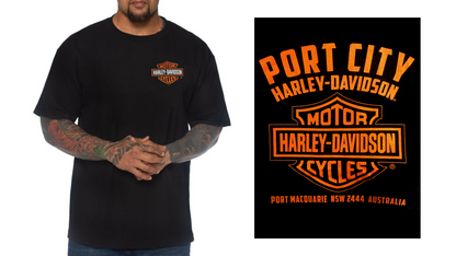 Harley-Davidson Left Chest Bar & Shield T-Shirt - Black