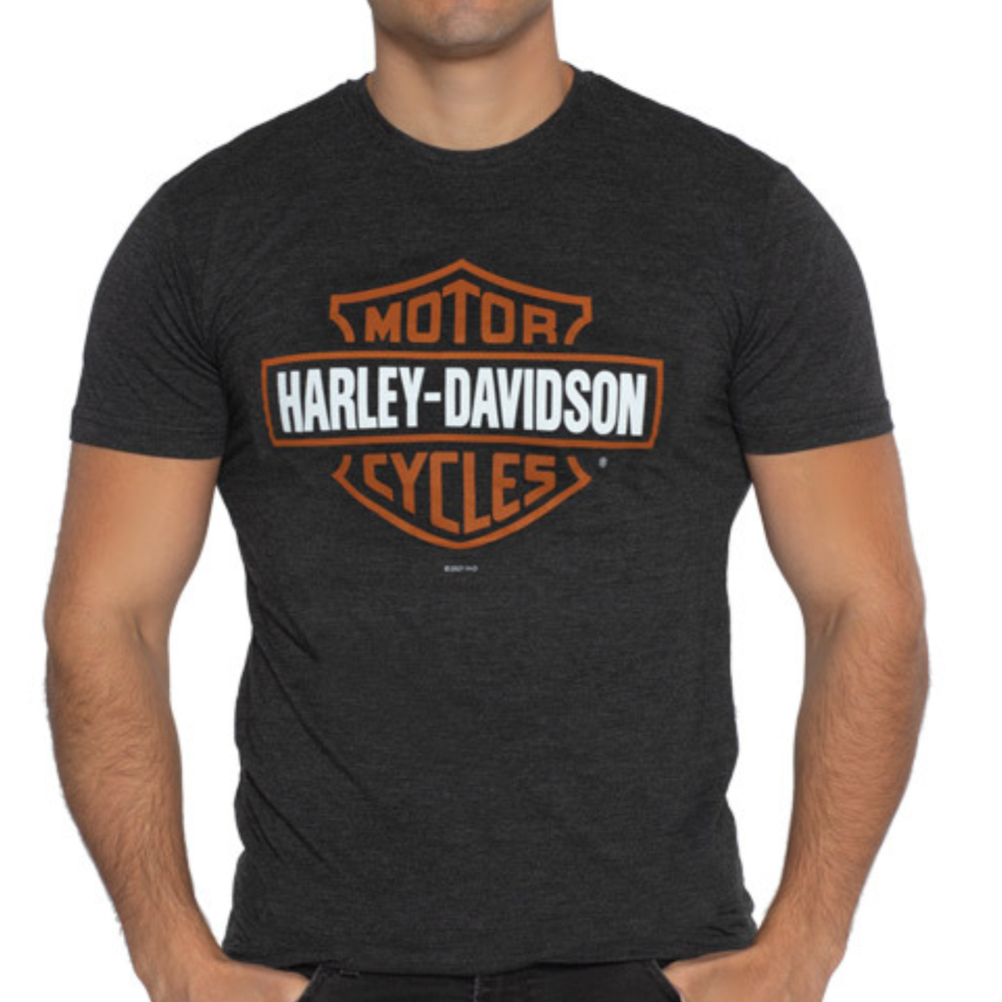 Port City X Harley-Davidson Vintage Black Bar & Shield T-Shirt, 40290916.