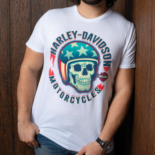 Harley-Davidson Flag Skull T-Shirt