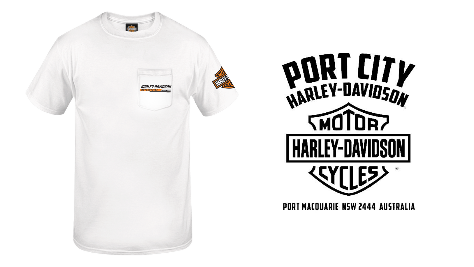 Harley-Davidson X Port City H-D Angled Drift T-Shirt, 40290983 (back print)
