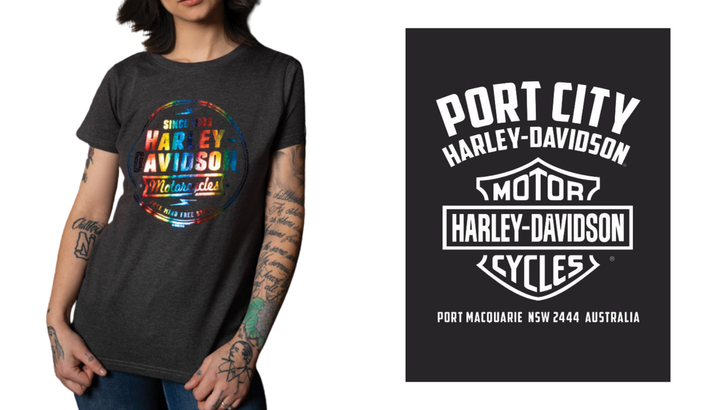 Harley-Davidson X Port City H-D Women's Colouring T-Shirt, 40291004. (back print)