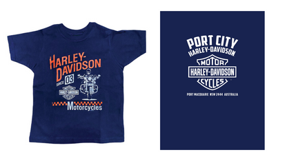 Harley-Davidson X Port City Get On Motorcycle Kids T-Shirt, 40291029 (Back Print)