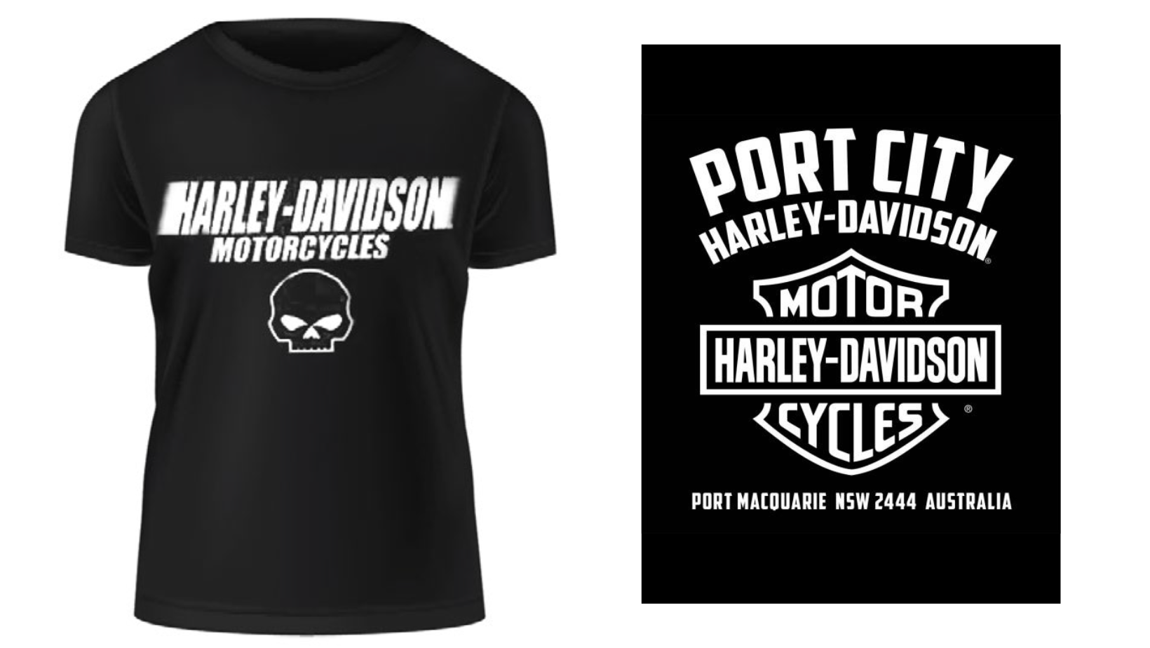 Harley-Davidson X Port City H-D Blur T-Shirt, 40297274 (BACK PRINT)