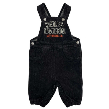Harley-Davidson Kids Baby & Toddler Denim Overalls, Black