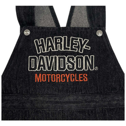Harley-Davidson Kids Baby & Toddler Denim Overalls, Black