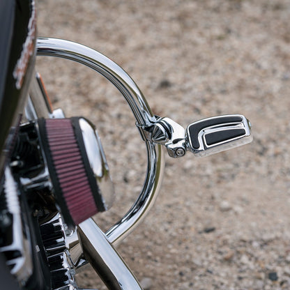 Harley-Davidson Short Angled Adjustable Highway Peg Mount Kit, Chrome, 50830-07A (Beauty)