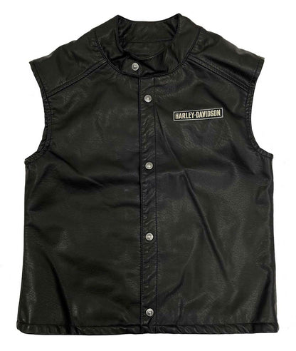 Harley-Davidson® Little Boys' PU Vest - Black, 6070183