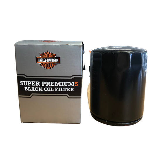 Harley-Davidson Black Oil Filter. Super Premium5. 62700296 M8, TWIN CAM 99-17, EVO 99-07