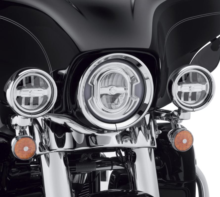 Harley-Davidson 4 in. Daymaker Signature Reflector LED Auxiliary Lamps - Chrome - 68000252