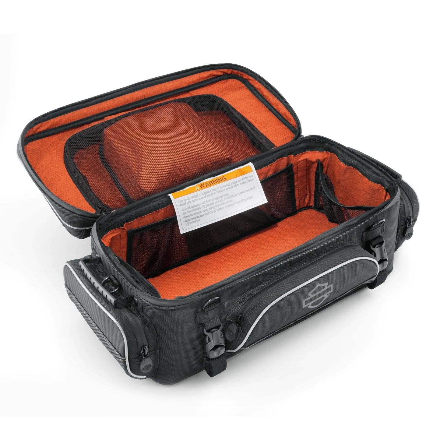 Harley-Davidson Onyx Premium Luggage Tour-Pak Rack Bag - 93300123 open