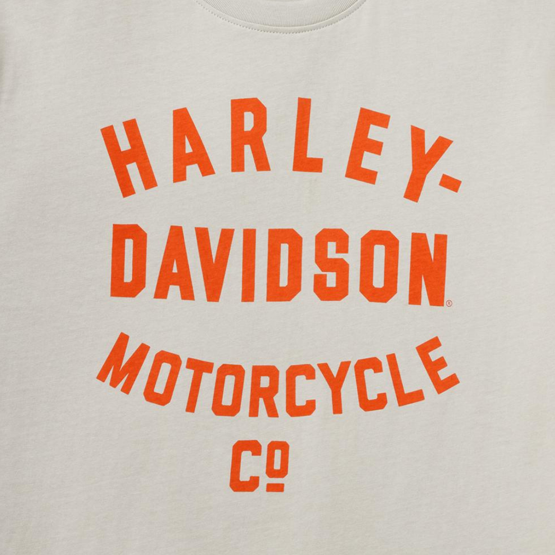 Harley-Davidson Men's Racer Font Motorcycle Co. Graphic T-Shirt DETAIL