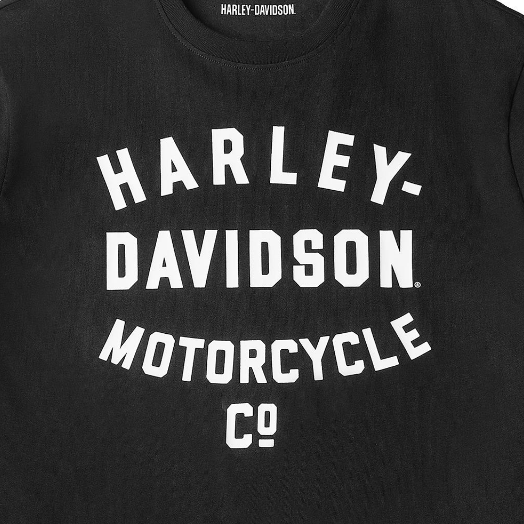 Harley-Davidson Men's Racer Font Motorcycle Co. Graphic T-Shirt - Black - 96056-22VM DETAIL
