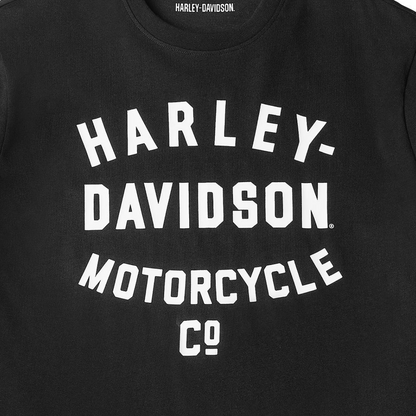 Harley-Davidson Men's Racer Font Motorcycle Co. Graphic T-Shirt - Black - 96056-22VM DETAIL
