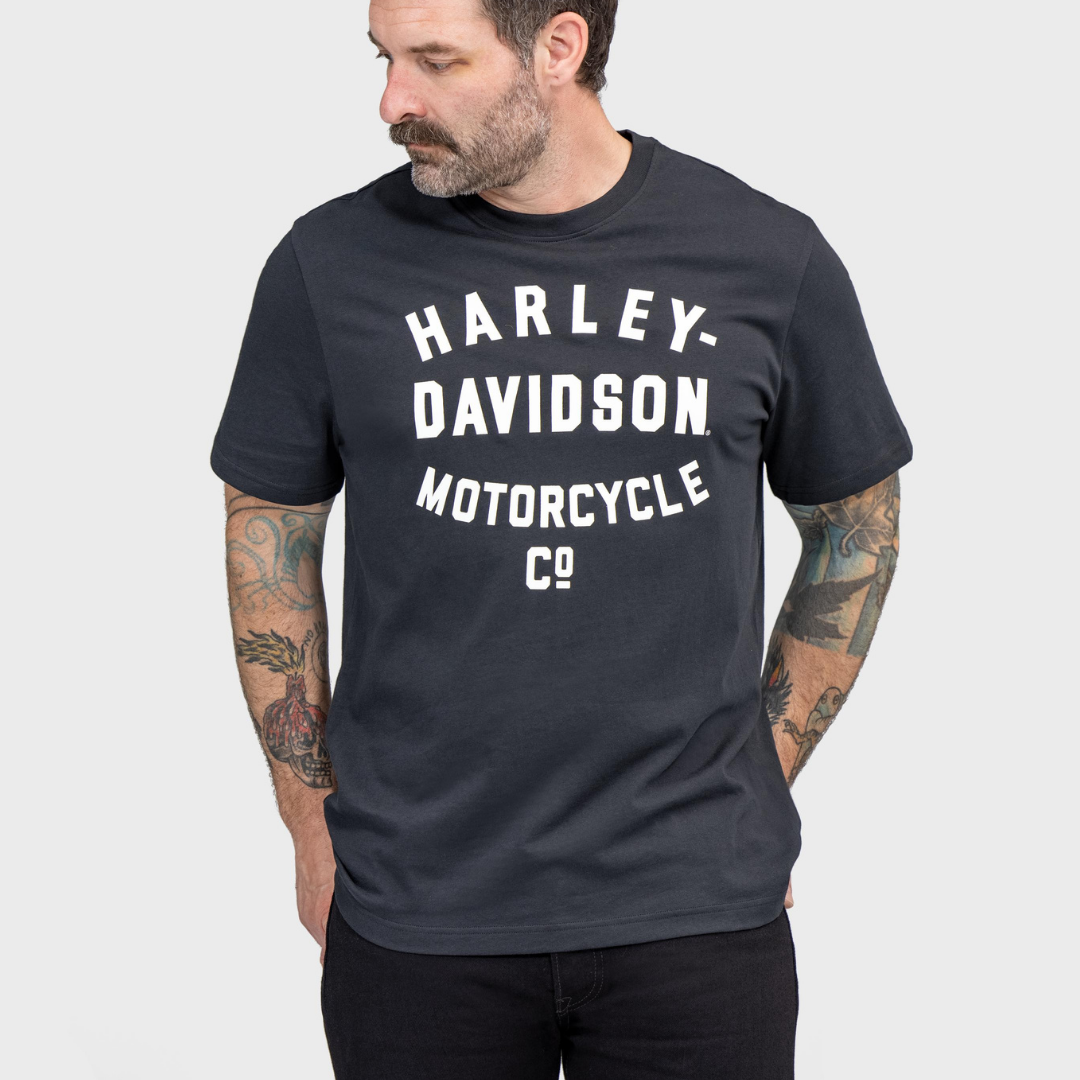 Harley-Davidson Men's Racer Font Motorcycle Co. Graphic T-Shirt - Black - 96056-22VM LIFESTYLE 1