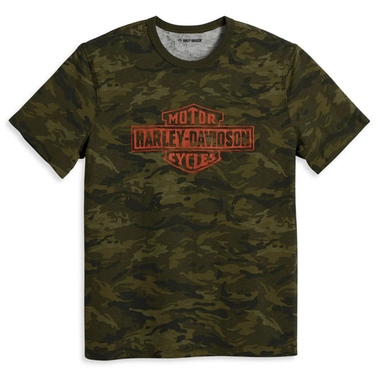 Harley-Davidson Men's Bar & Shield Camo T-Shirt, 96105-23VM  (front)