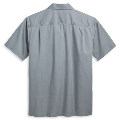 Harley-Davidson Men's Bar & Shield Short Sleeve Shirt, Blue (back)