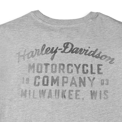 Harley-Davidson Men's Cursive Font Graphic T-Shirt, 96169-22VM (detail back print)