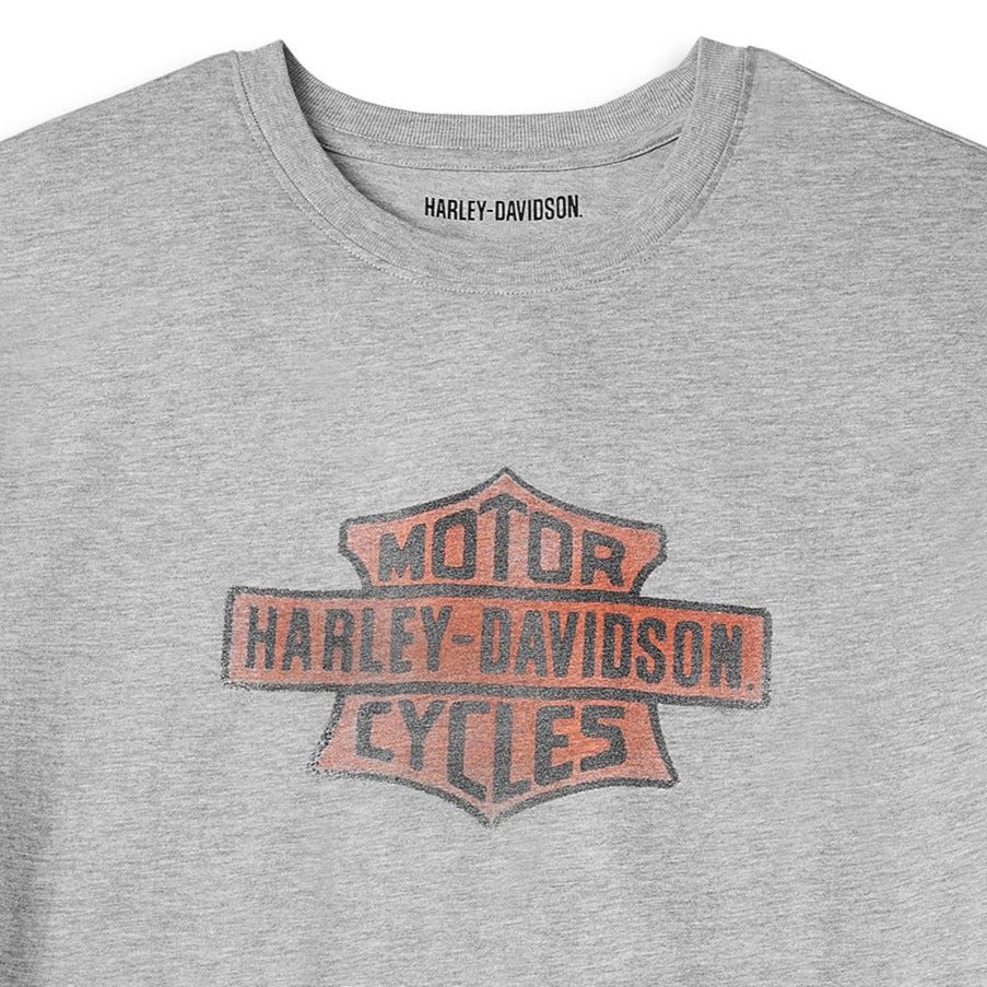 Harley-Davidson Men's Cursive Font Graphic T-Shirt, 96169-22VM (detail front)