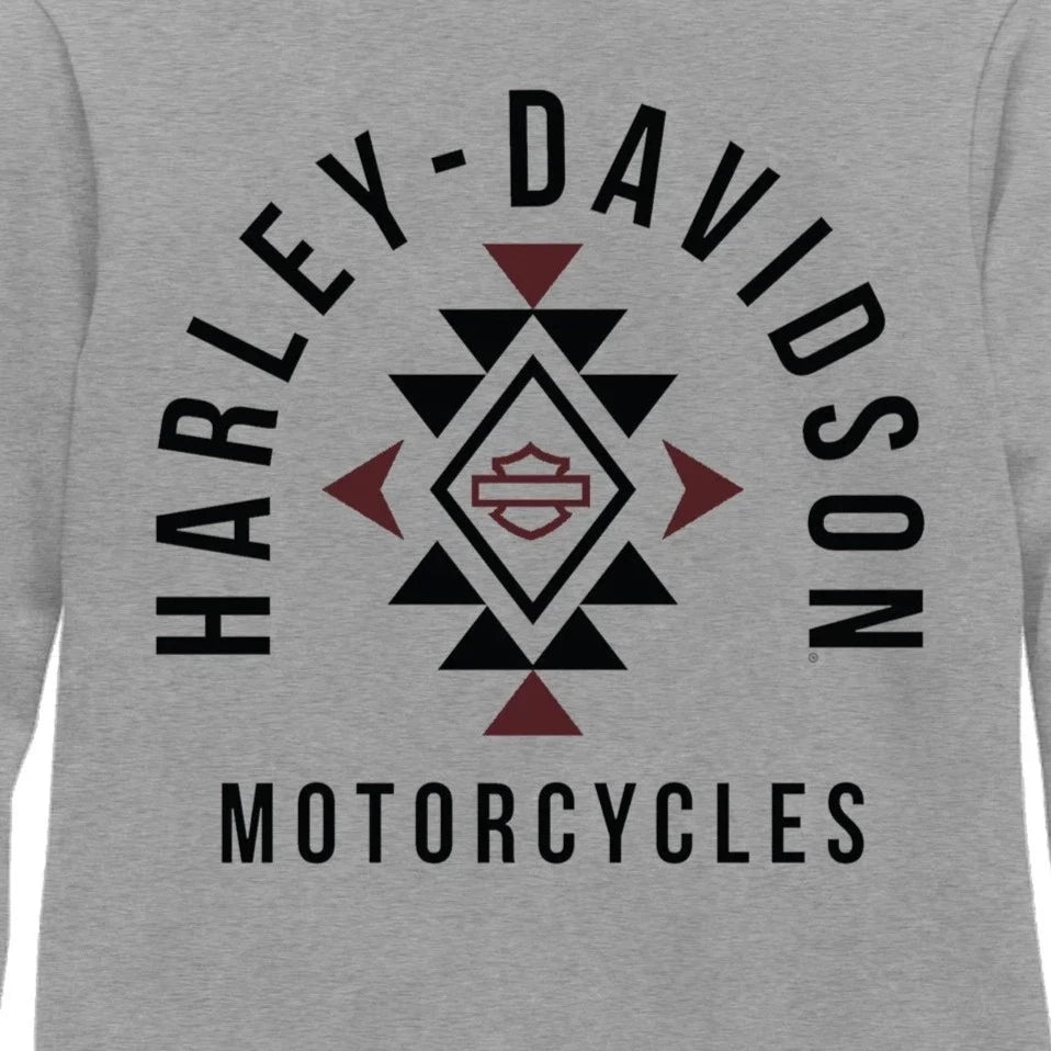 Harley-Davidson Women's Special Zip Front Hoodie, Grey, 96186-23VW (back detail)