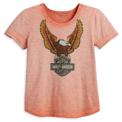 Harley-Davidson Women's Hometown Scoop Neck T-Shirt, Vintage Orange, 96220-23VW