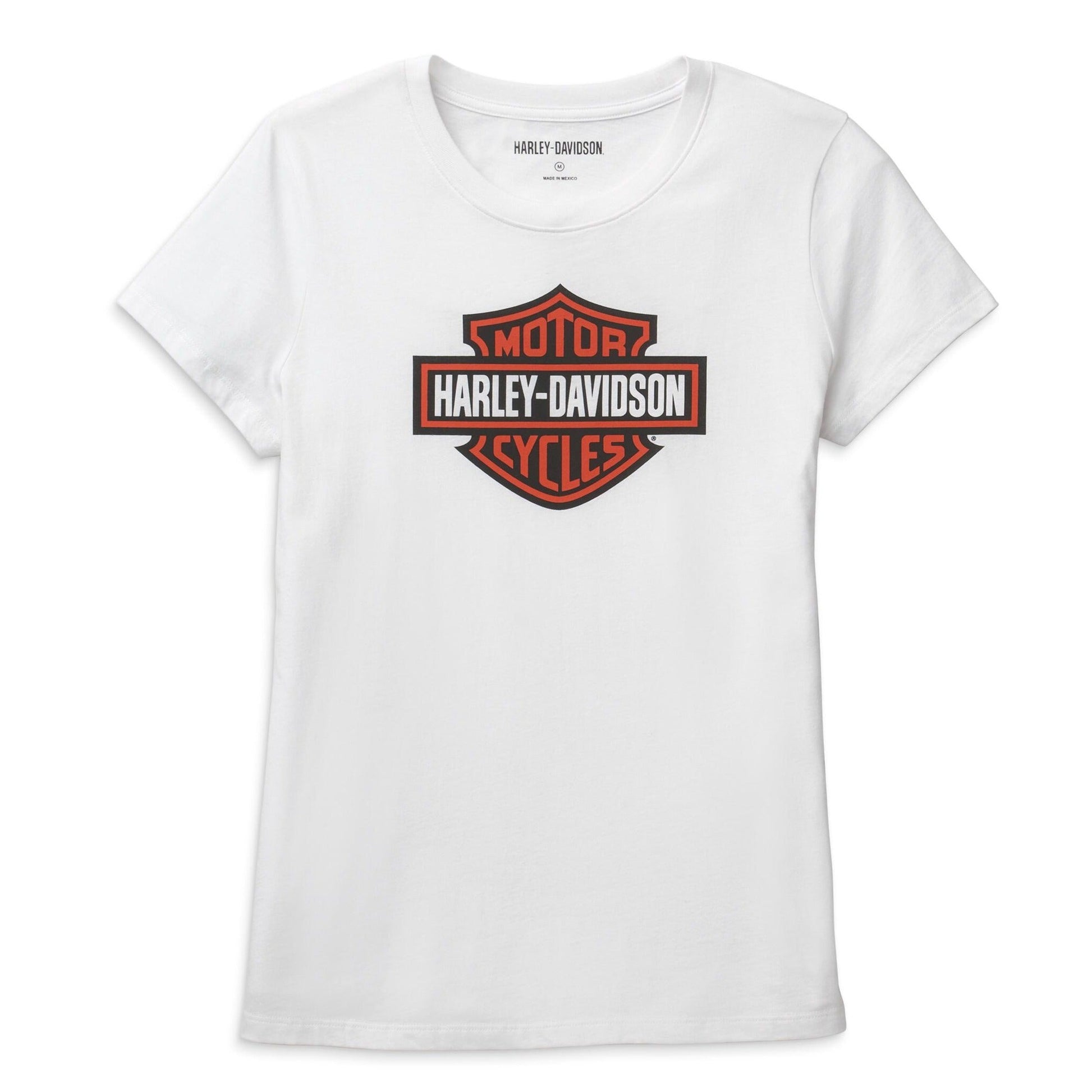 Harley-Davidson Women's White Bar & Shield Graphic T-Shirt, 96230-22VW (front)