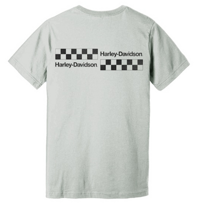 Harley-Davidson Cloud Dancer Men's Checkerboard Back Hit T-Shirt - 96539-22VM (Back print)