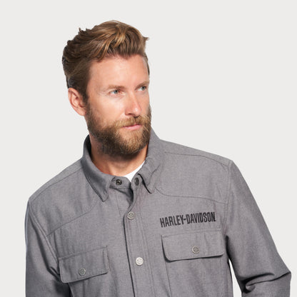 Harley-Davidson Men's Operative Riding Shirt Jacket, Grey, 97150-22VM (lifestyle 3)