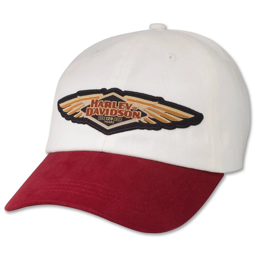 Harley-Davidson Women's 120th Anniversary Speedbird Cap/Hat, White, 97757-23VM (front)